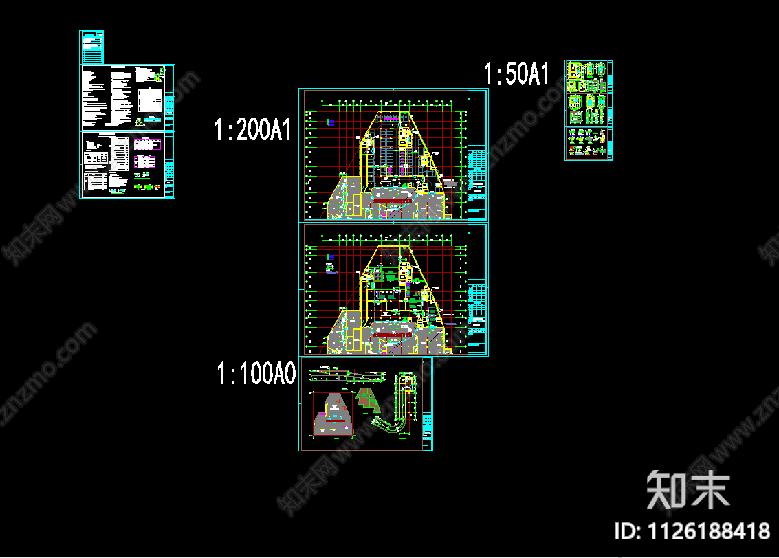 某综合社区服务中心地下室建筑施工图cad施工图下载【ID:1126188418】