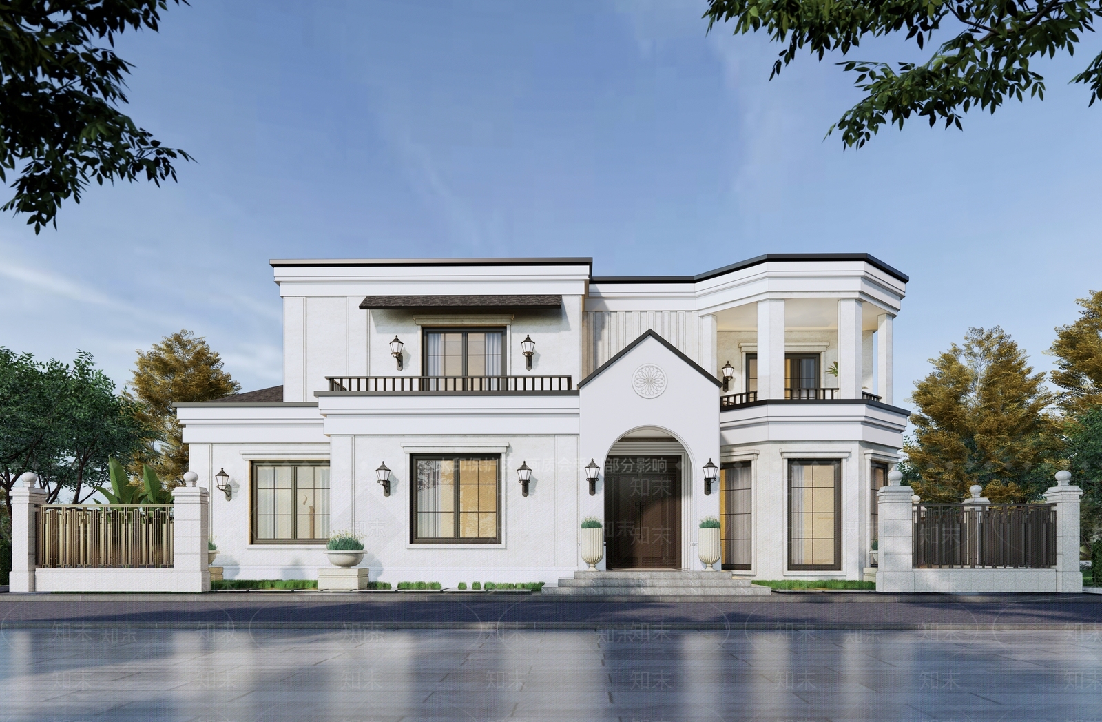 简欧吊灯别墅SU模型下载【ID:1126190243】_知末su模型网