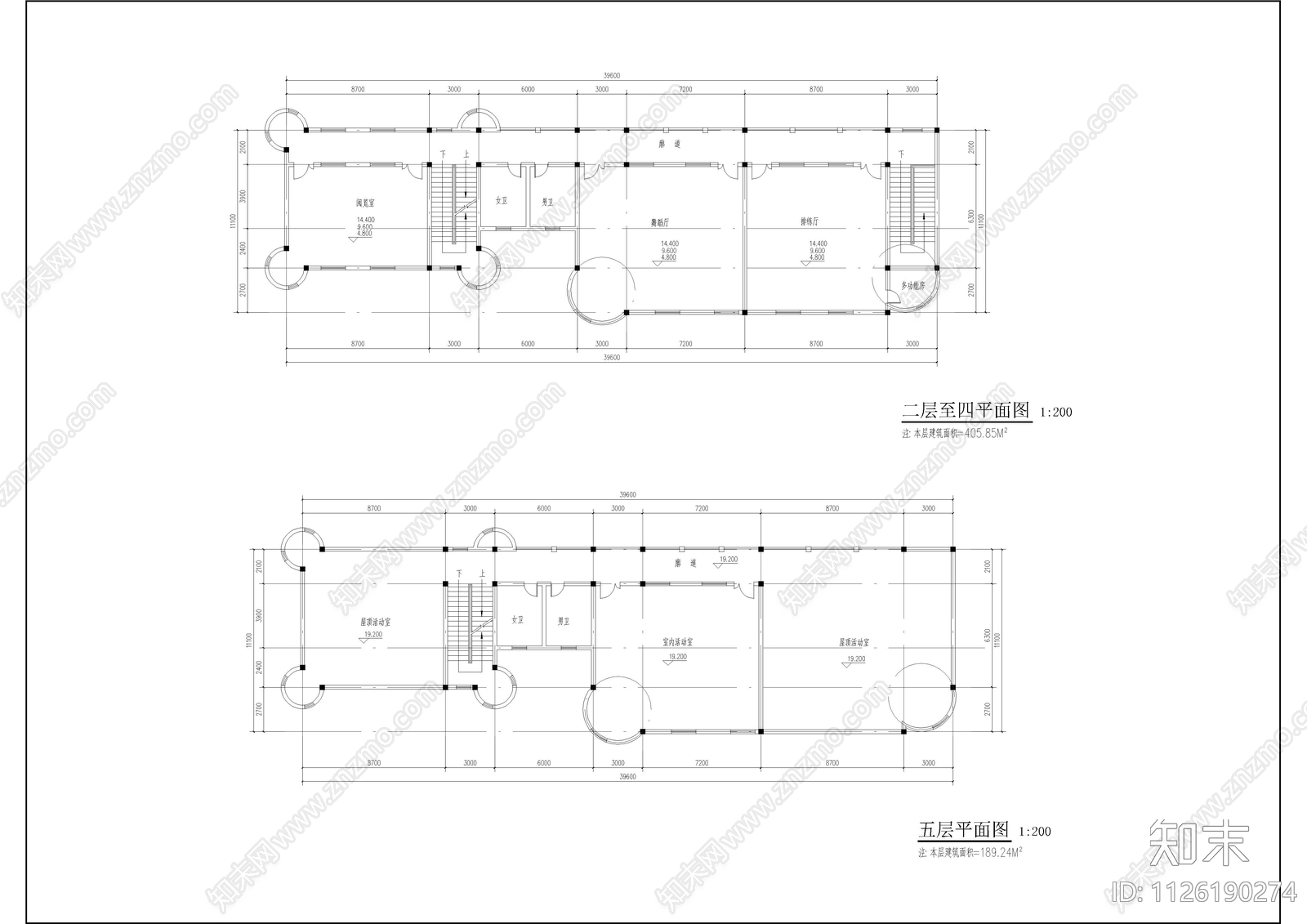 欧式古典国际标准舞艺术学校建筑图cad施工图下载【ID:1126190274】