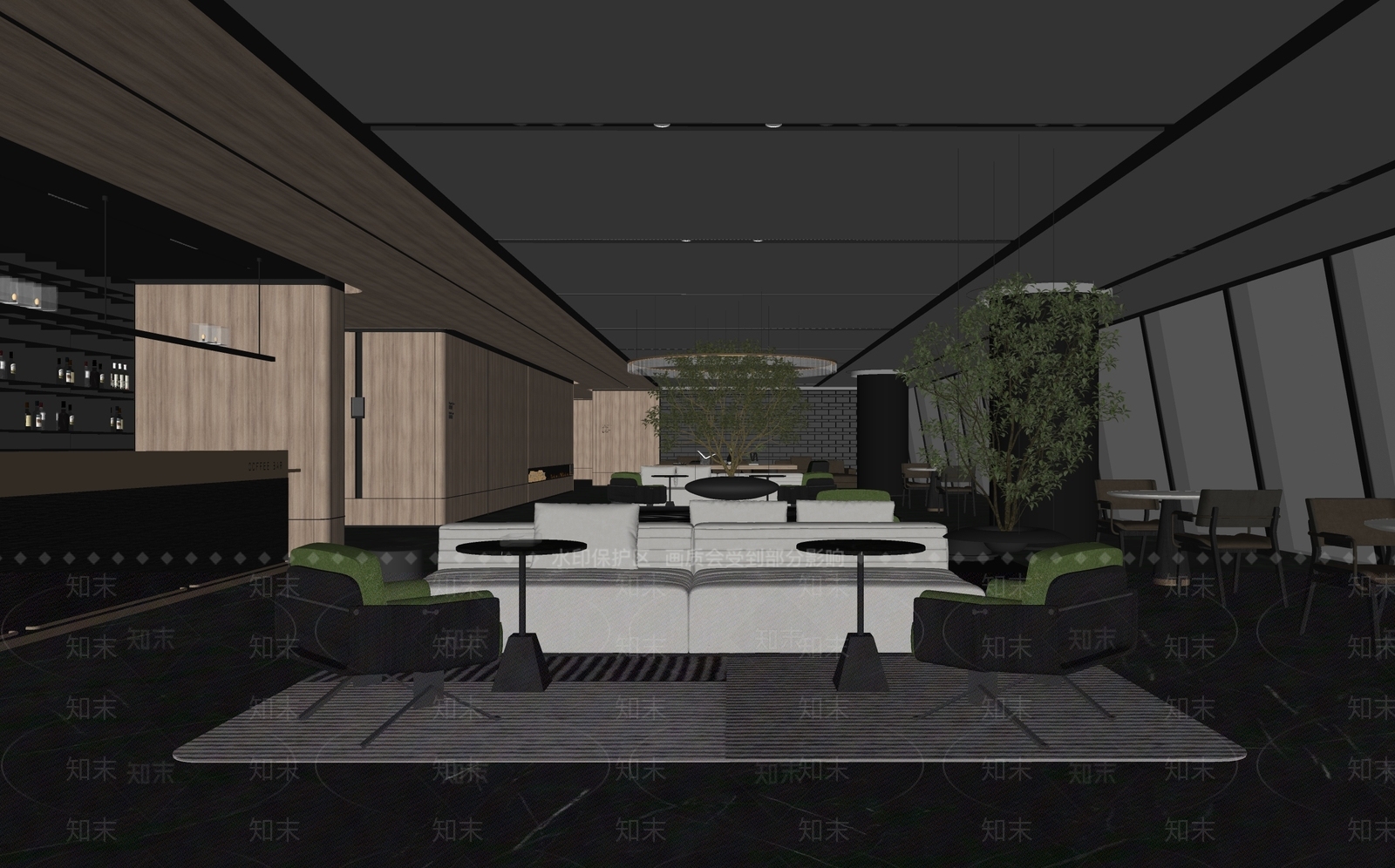 现代风格休息室SU模型下载【ID:1126191919】