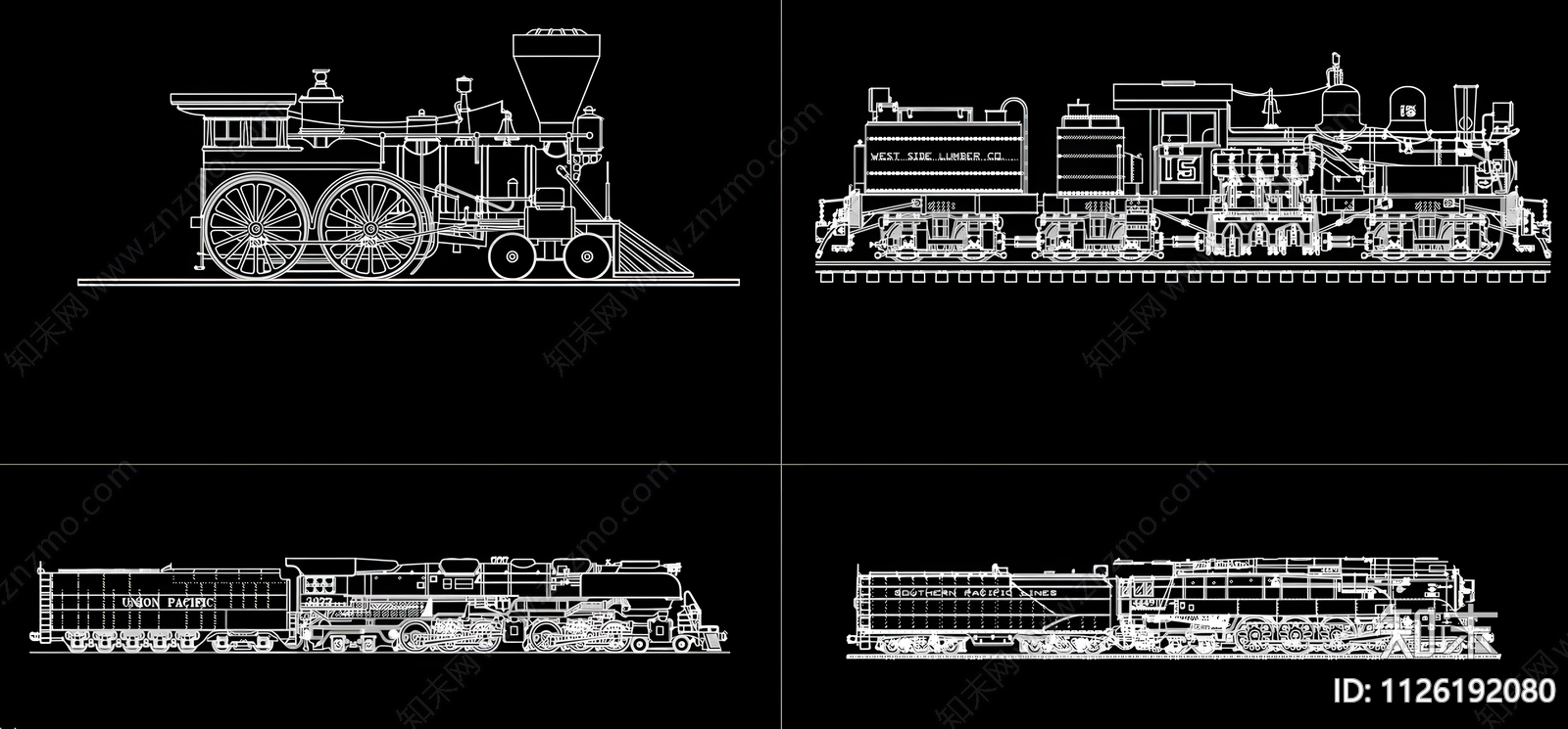 各种火车CAD施工图下载【ID:1126192080】