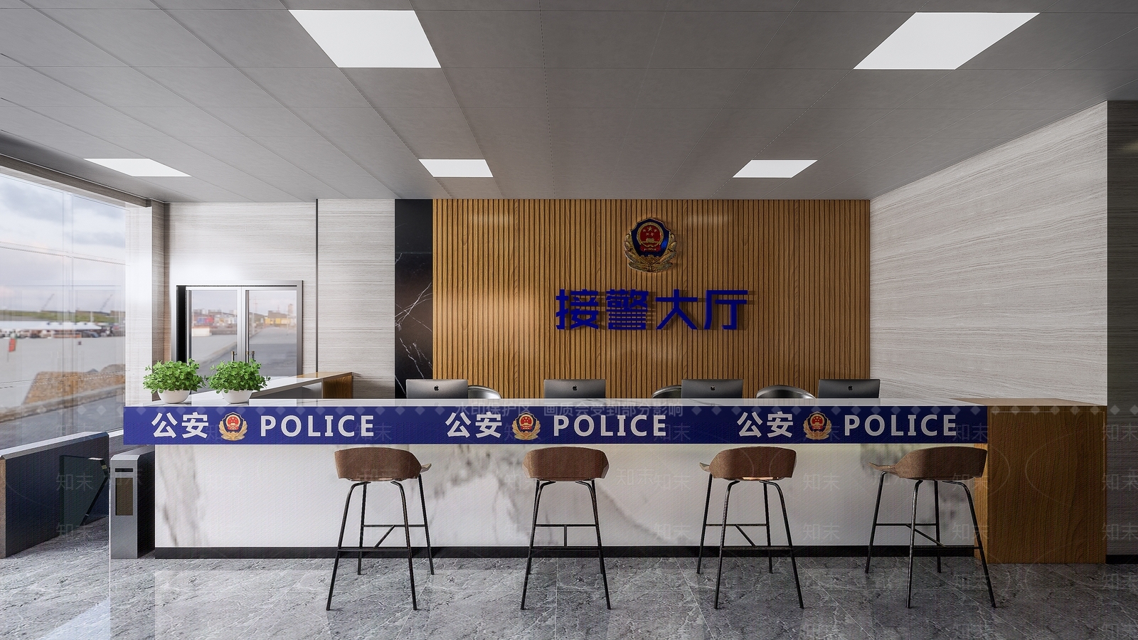 现代接警大厅SU模型下载【ID:1126192621】