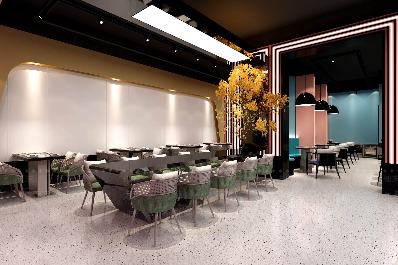 现代餐饮店3D模型下载【ID:1126203490】