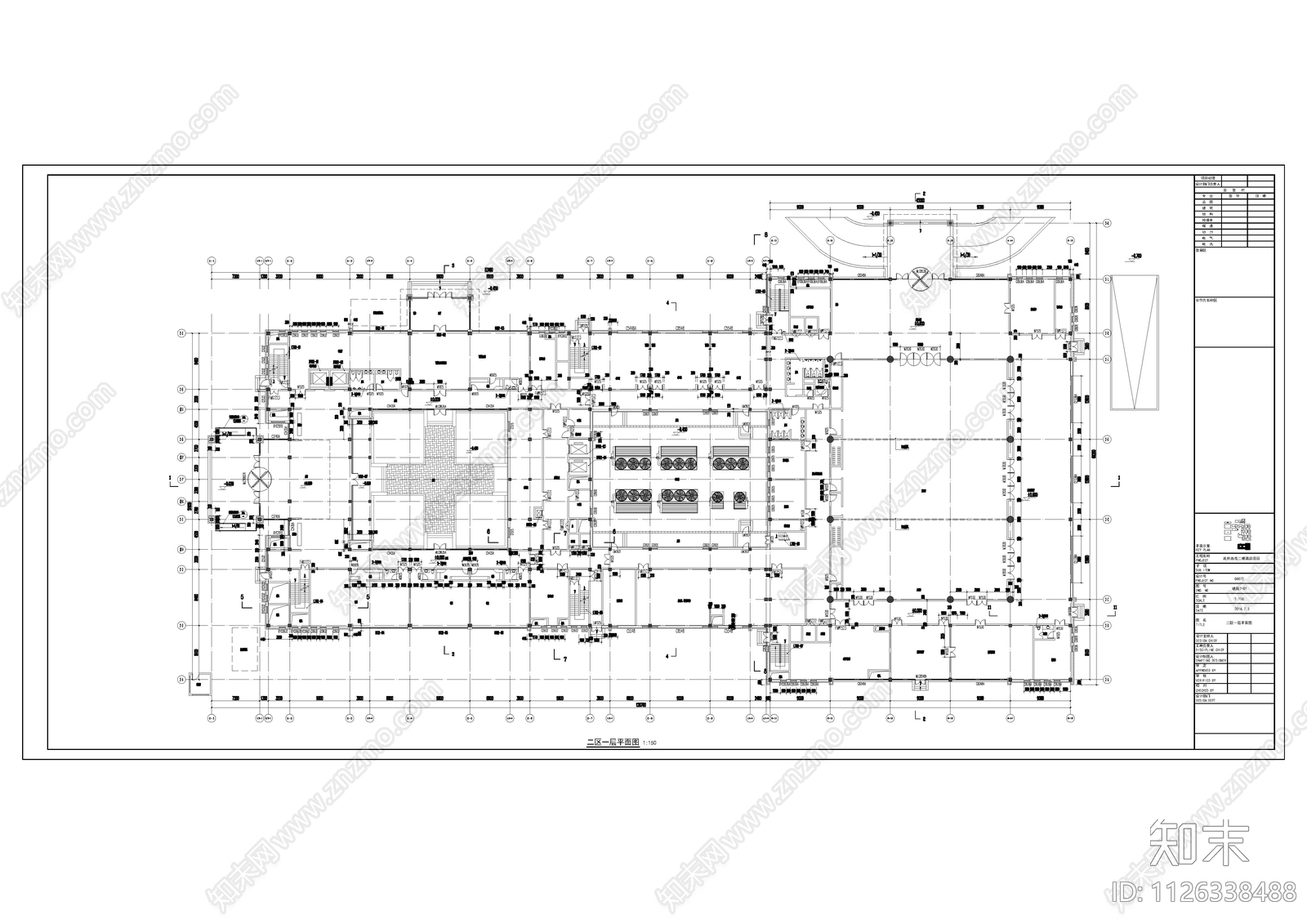 中式孔府古典民宿建筑cad施工图下载【ID:1126338488】