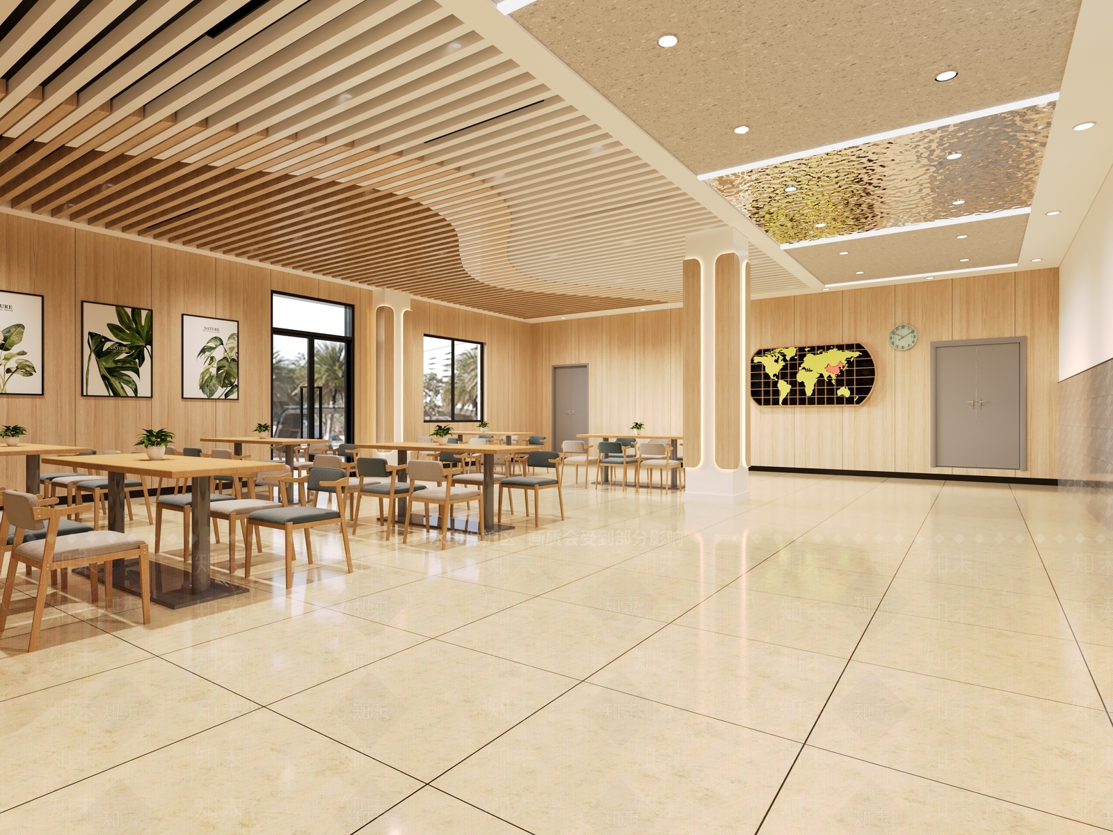 现代食堂3D模型下载【ID:1126212801】