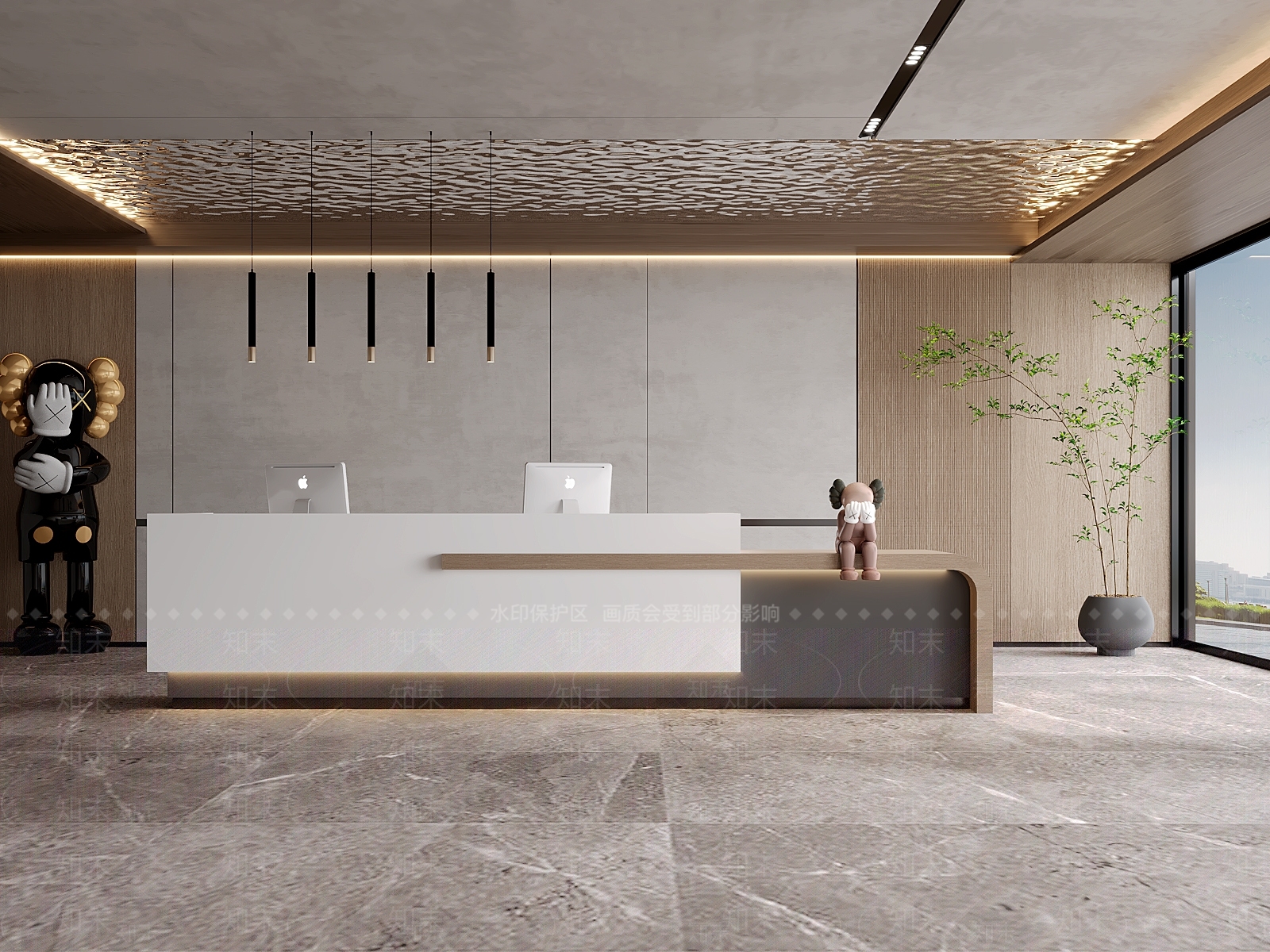现代前台3D模型下载【ID:1126217706】