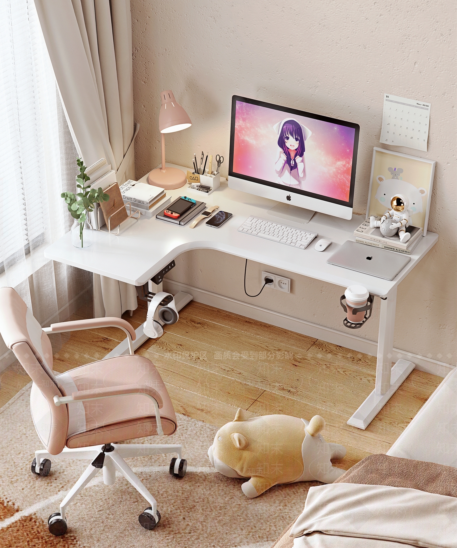 现代电脑桌椅组合SU模型下载【ID:1126221726】