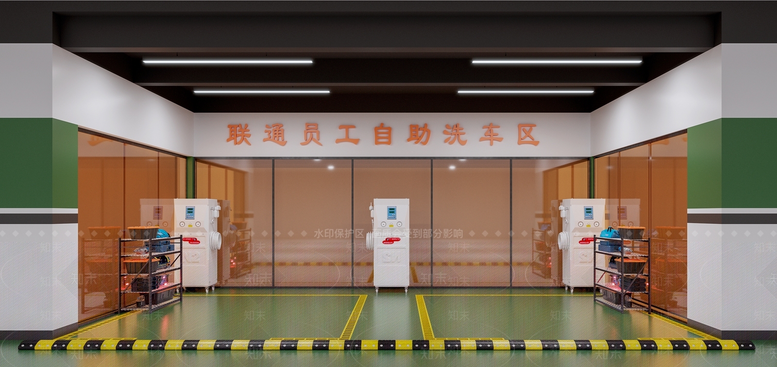 现代地下洗车间3D模型下载【ID:1126224955】