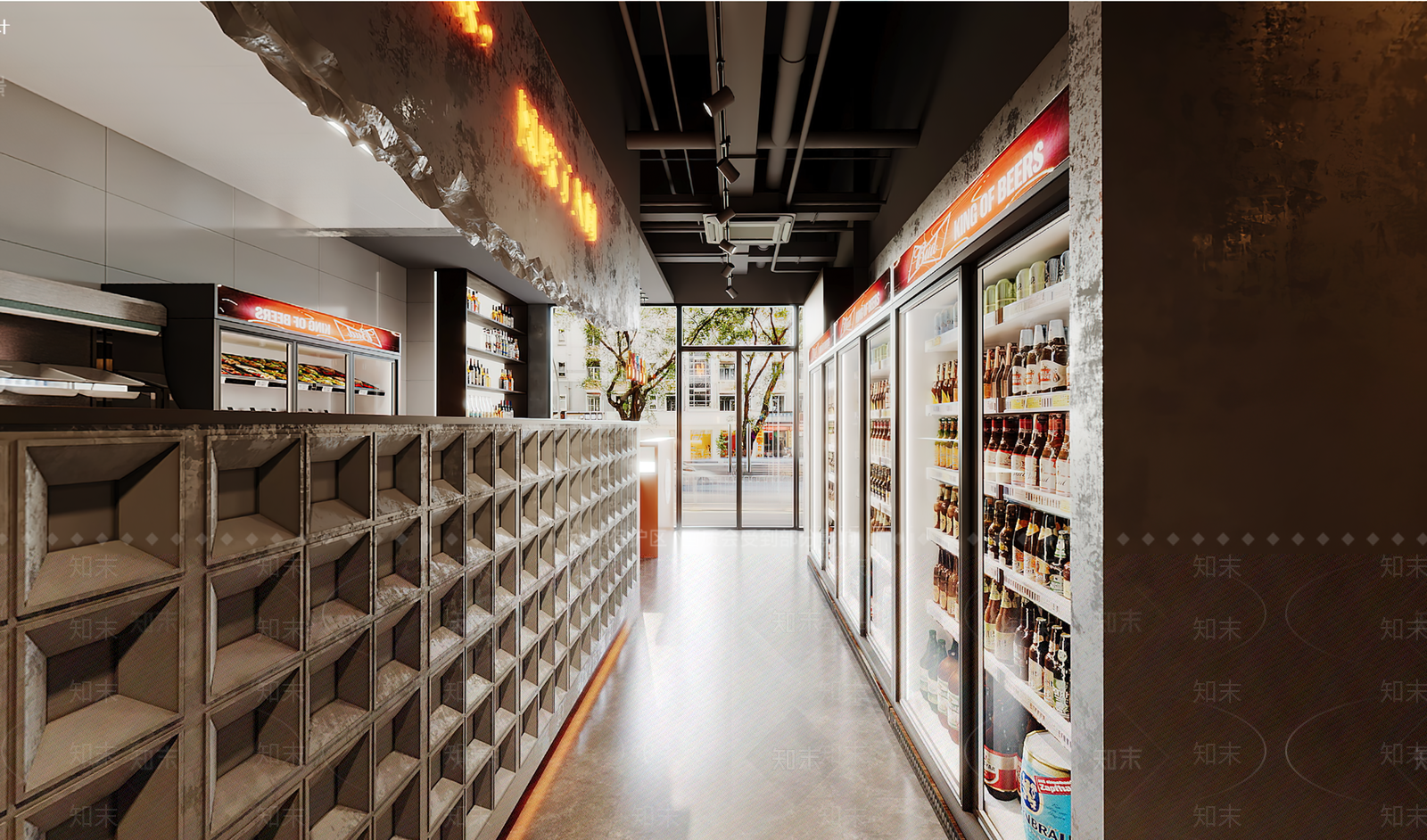 工业风烧烤店3D模型下载【ID:1126231751】