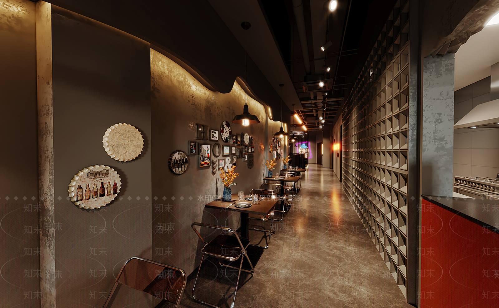 工业风烧烤店3D模型下载【ID:1126231751】