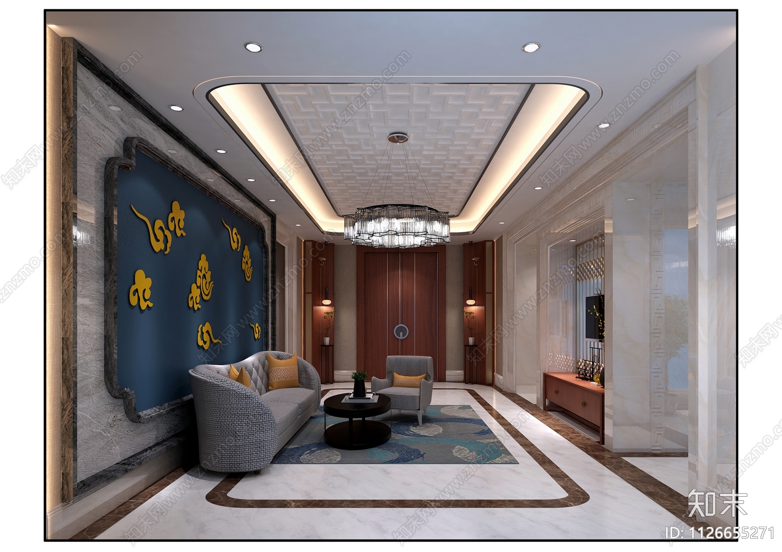 豪华会所雅间cad施工图下载【ID:1126655271】
