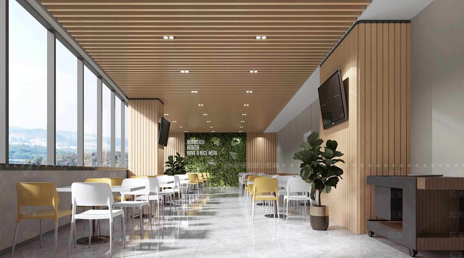 现代食堂3D模型下载【ID:1126269715】