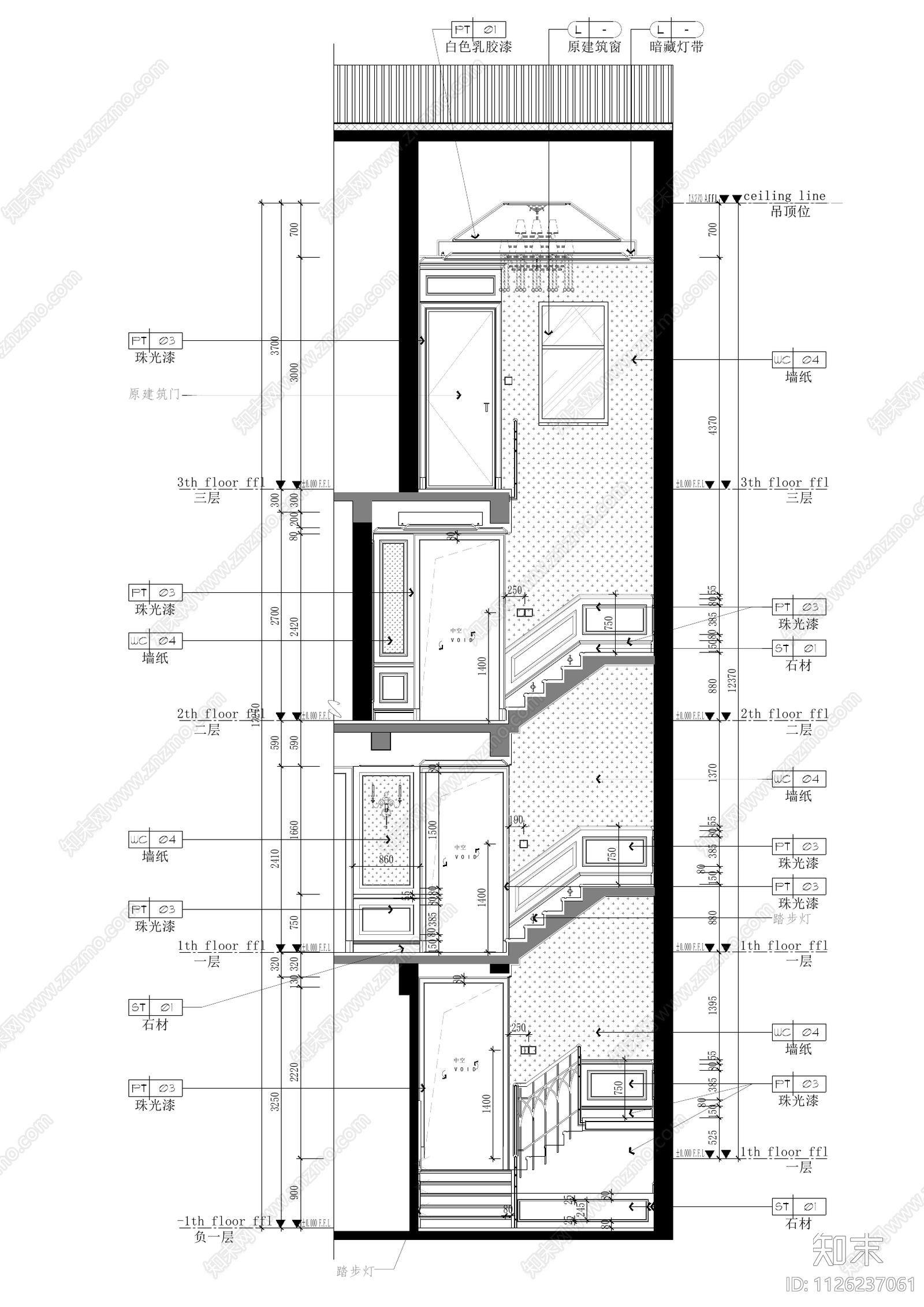 住宅楼梯上百种节点大样cad施工图下载【ID:1126237061】