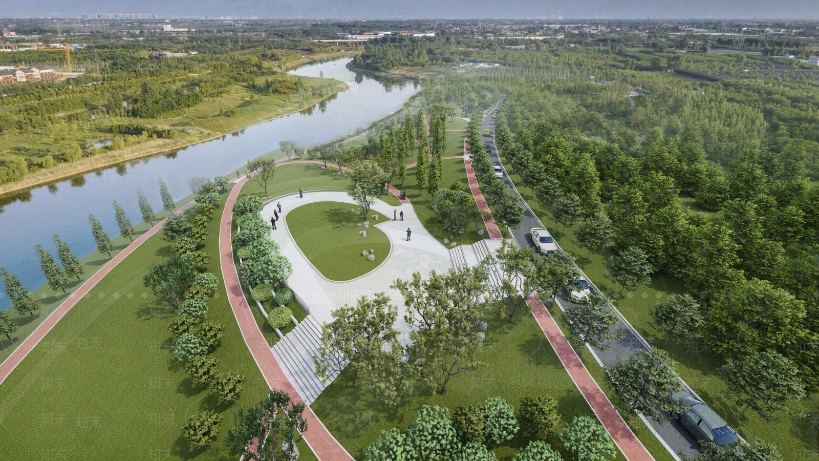 【SU悬赏模型】现代风格湿地公园SU模型下载【ID:1126295541】