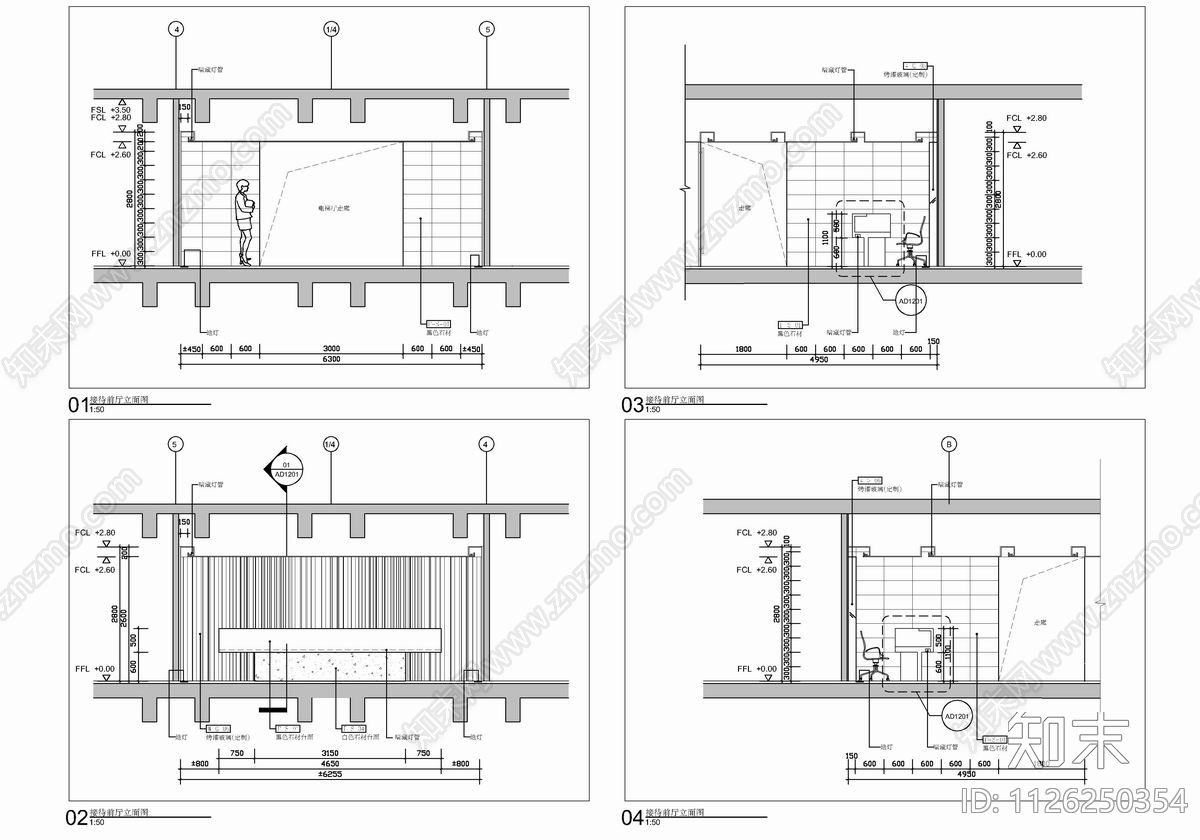 1800㎡办公室CAD施工图cad施工图下载【ID:1126250354】