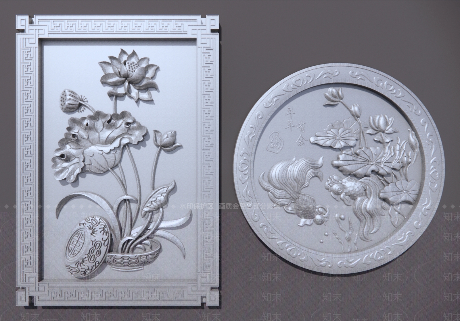 中式花鸟浮雕SU模型下载【ID:1126252966】
