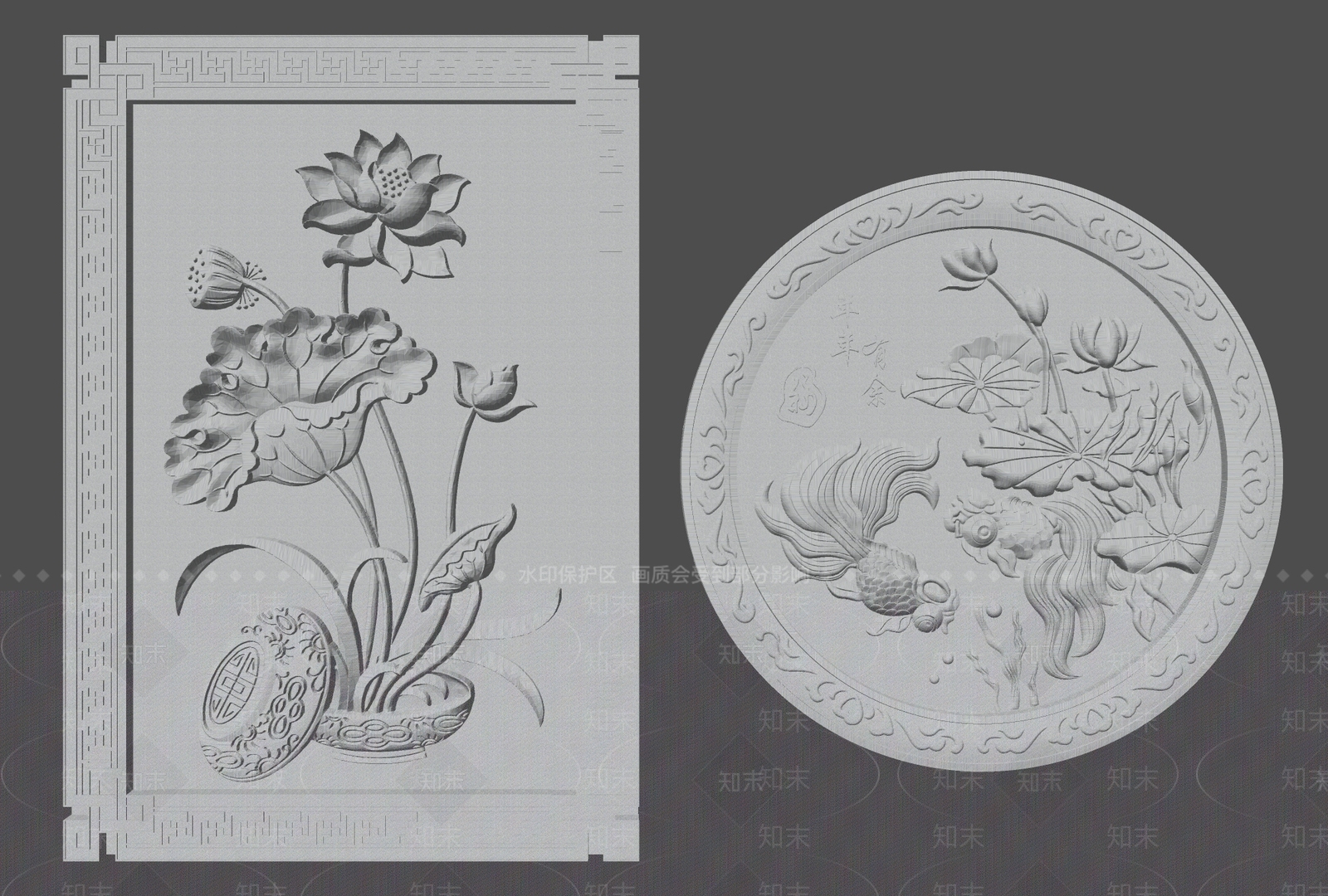 中式花鸟浮雕SU模型下载【ID:1126252966】