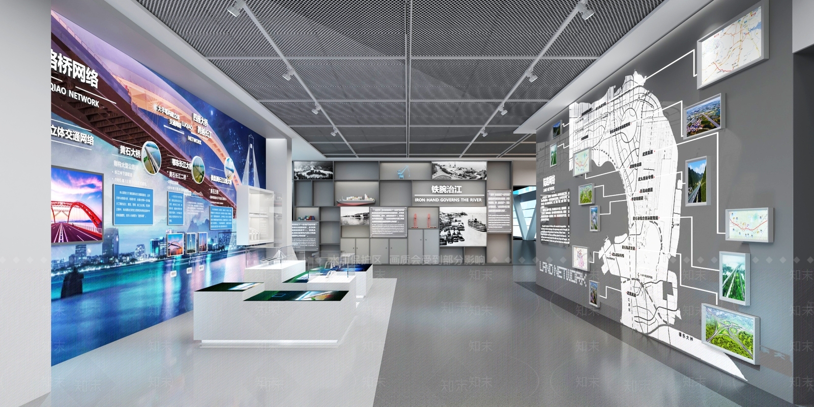 现代交通路网展厅3D模型下载【ID:1126255256】