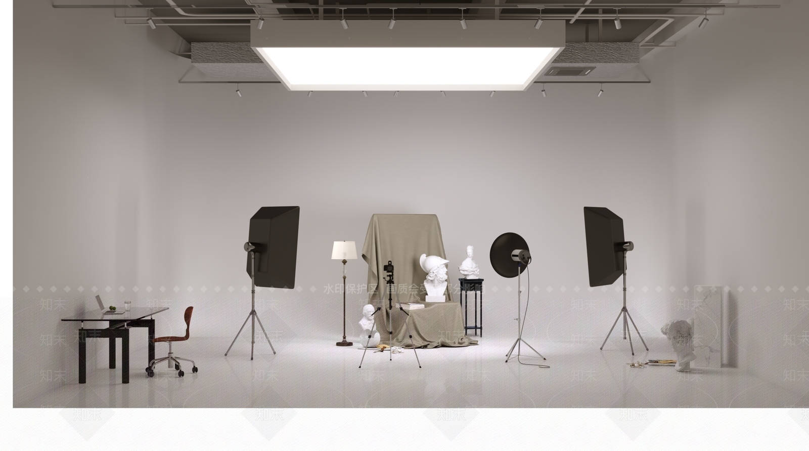 现代摄影棚3D模型下载【ID:1126263822】