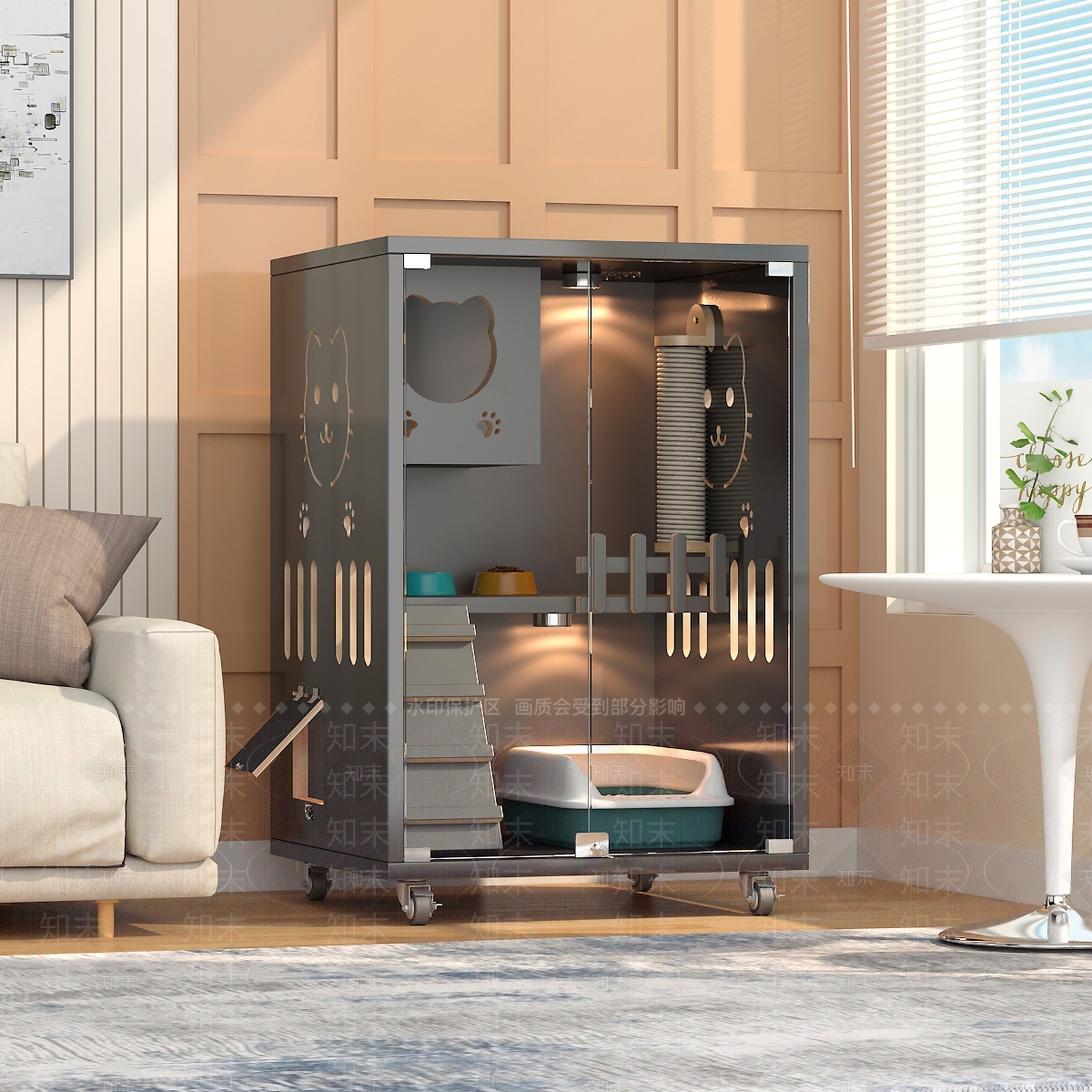 宠物猫屋3D模型下载【ID:1126273178】