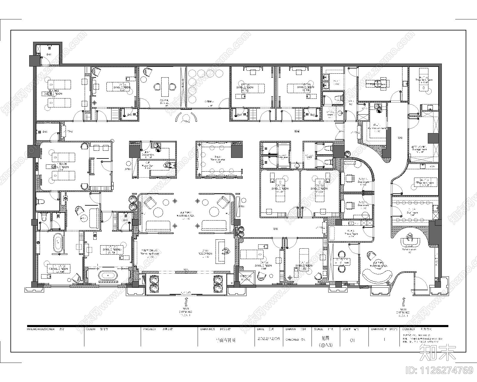 现代医美SPAcad施工图下载【ID:1126274769】