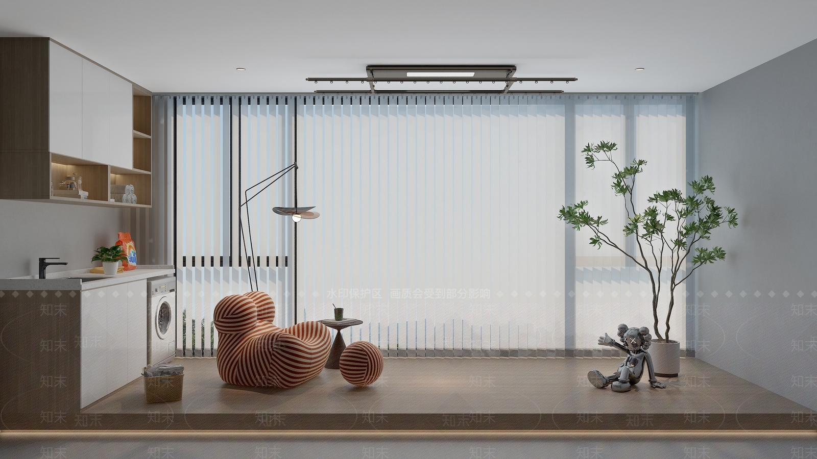 现代阳台3D模型下载【ID:1126297128】