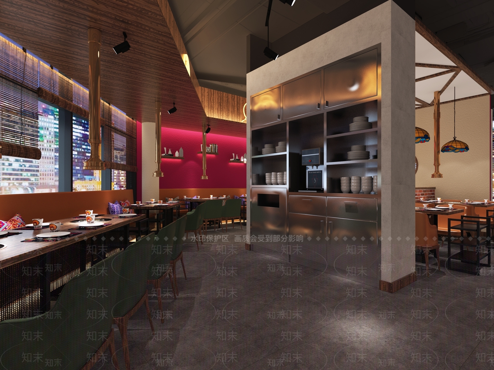 现代烤肉店3D模型下载【ID:1126301399】