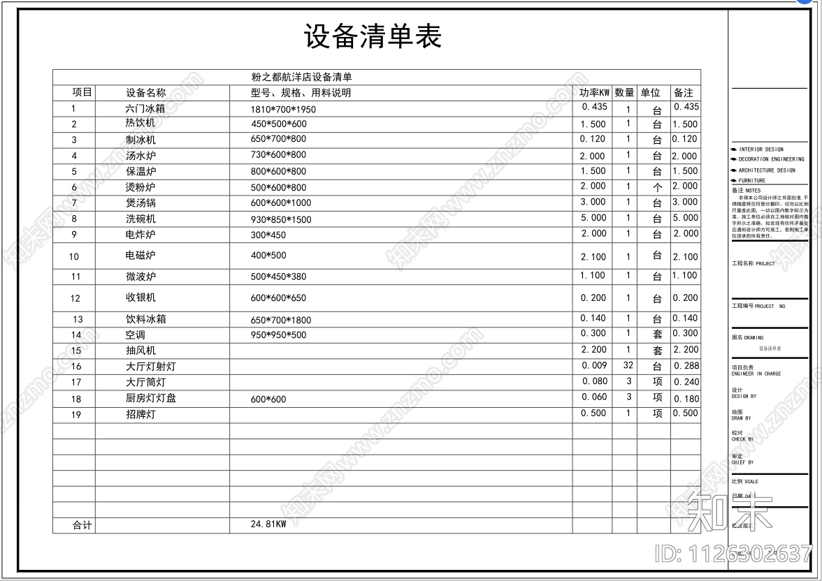 现代中餐厅cad施工图下载【ID:1126302637】