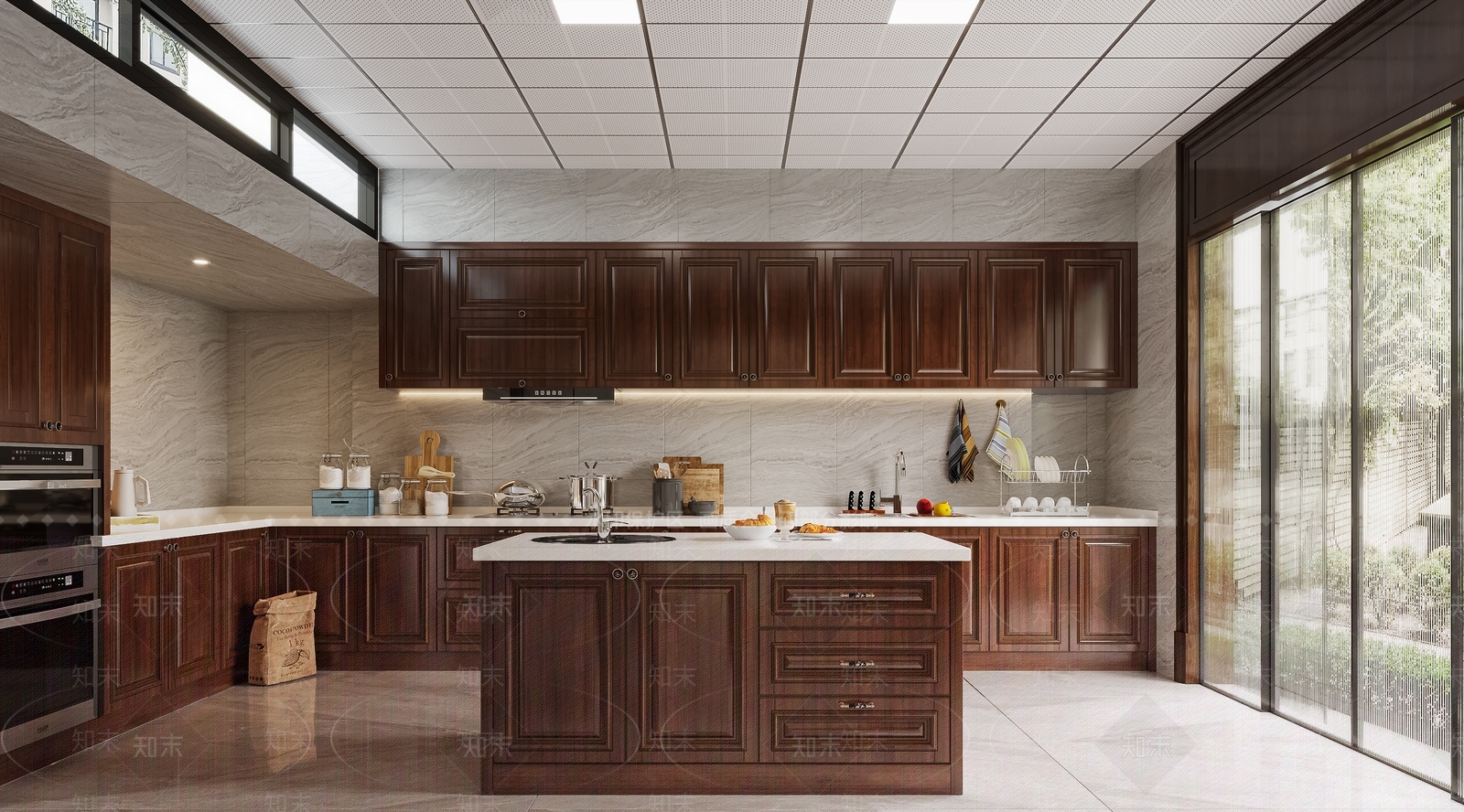 欧式古典厨房3D模型下载【ID:1126309332】