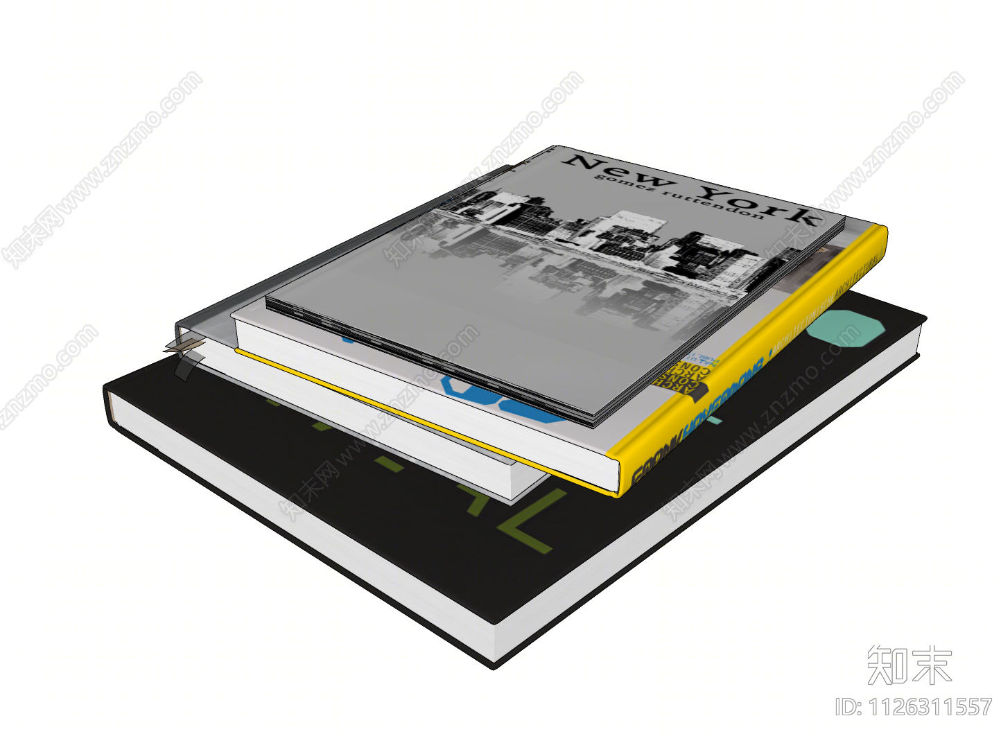 现代书籍SU模型下载【ID:1126311557】