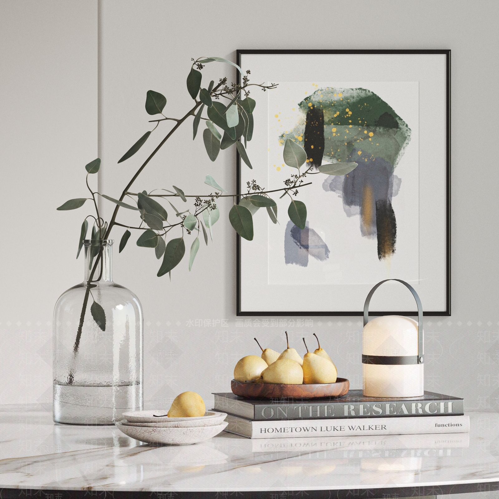 现代果盘饰品摆件组合3D模型下载【ID:1126312331】