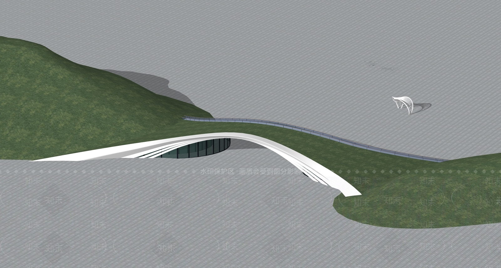 现代公园入口大门3D模型下载【ID:1126312798】