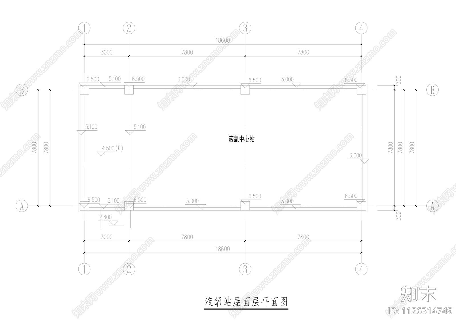 现代液氧站平立剖面cad施工图下载【ID:1126314749】