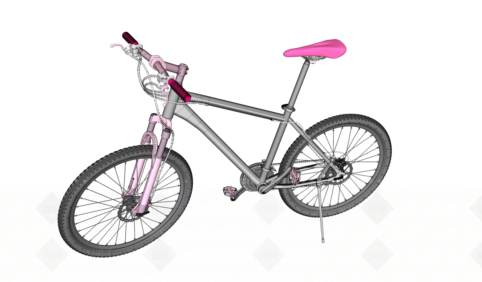 山地自行车SU模型下载【ID:1126315444】