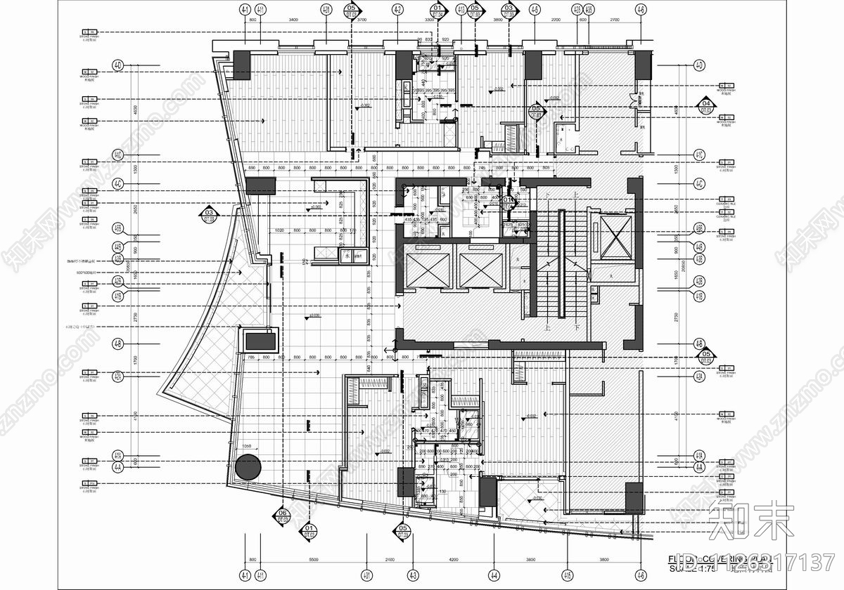 350㎡大平层CAD施工图cad施工图下载【ID:1126317137】