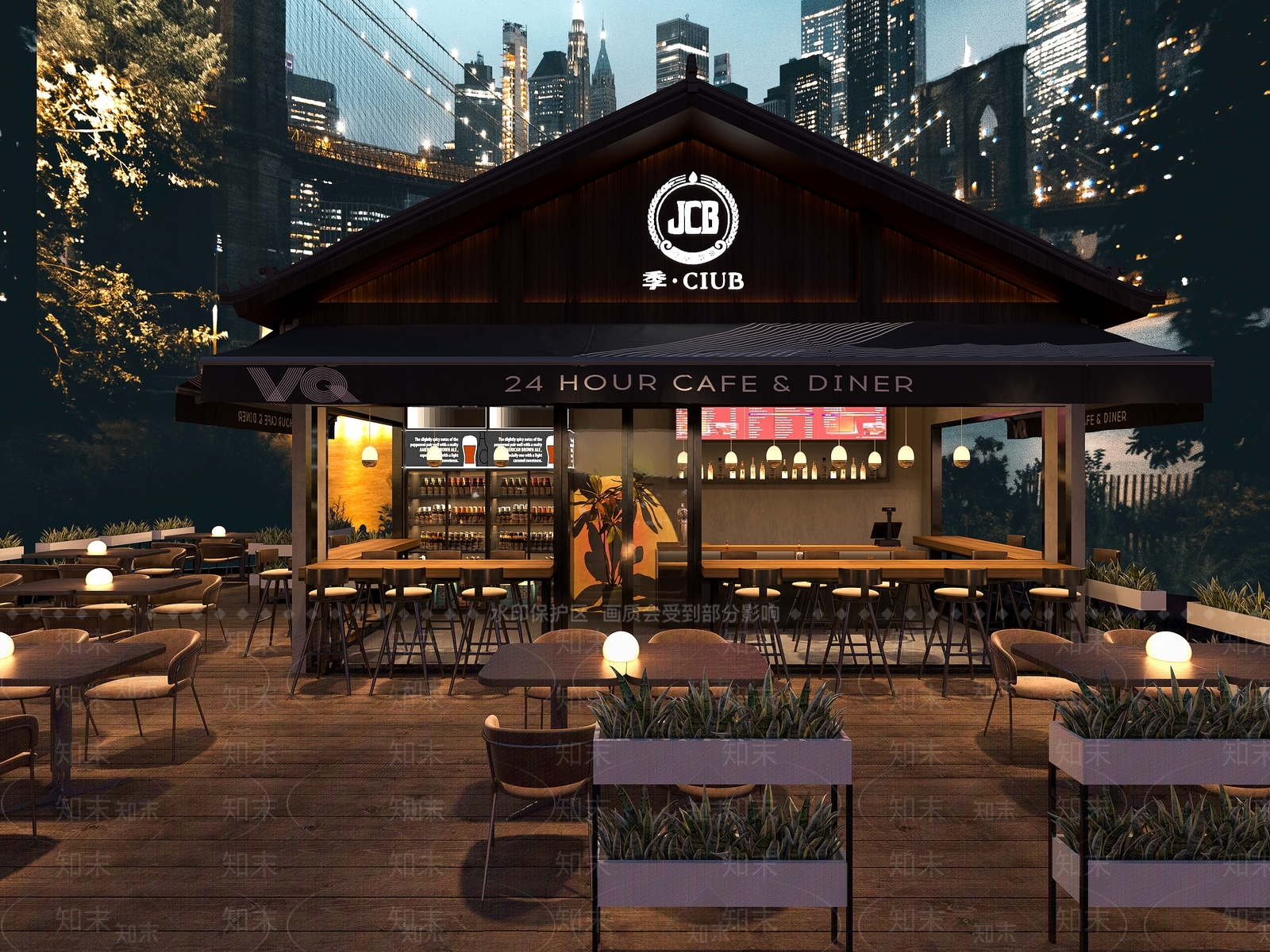 现代小酒馆3D模型下载【ID:1126320815】