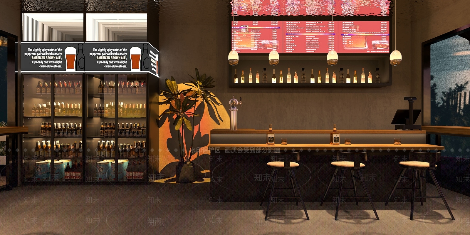 现代小酒馆3D模型下载【ID:1126320815】