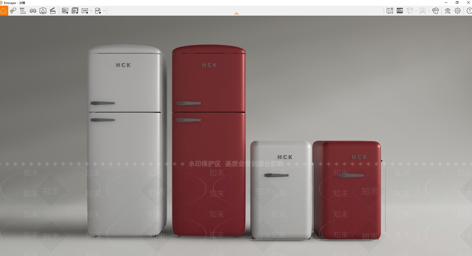 网红冰箱SU模型下载【ID:1126327363】
