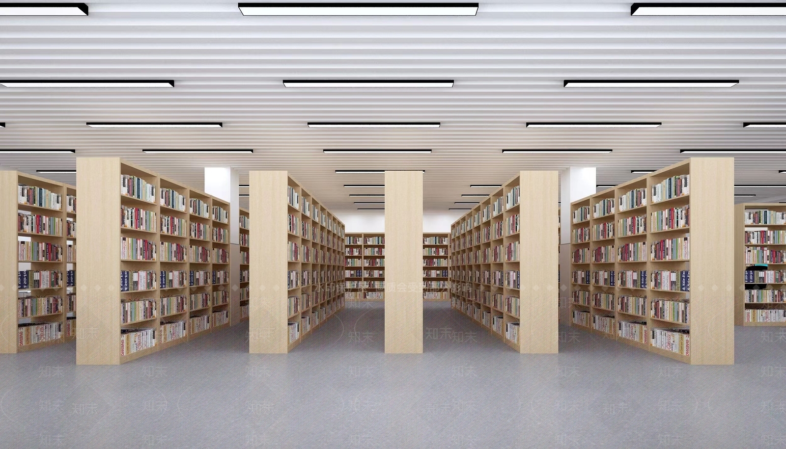 现代图书馆3D模型下载【ID:1126346797】