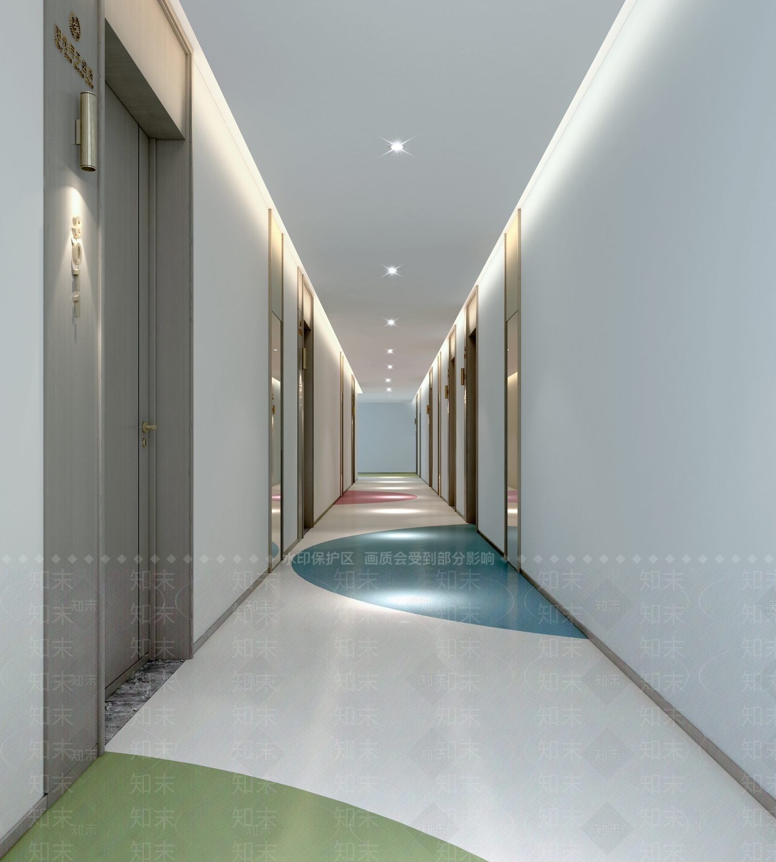 现代过道走廊3D模型下载【ID:1126348533】_知末3d模型网