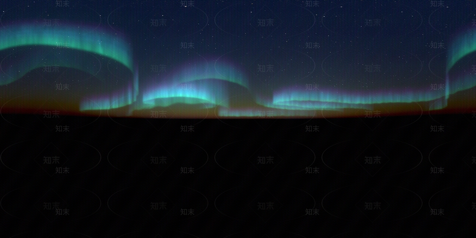 夜晚极光天空HDR贴图下载【ID:1126352502】