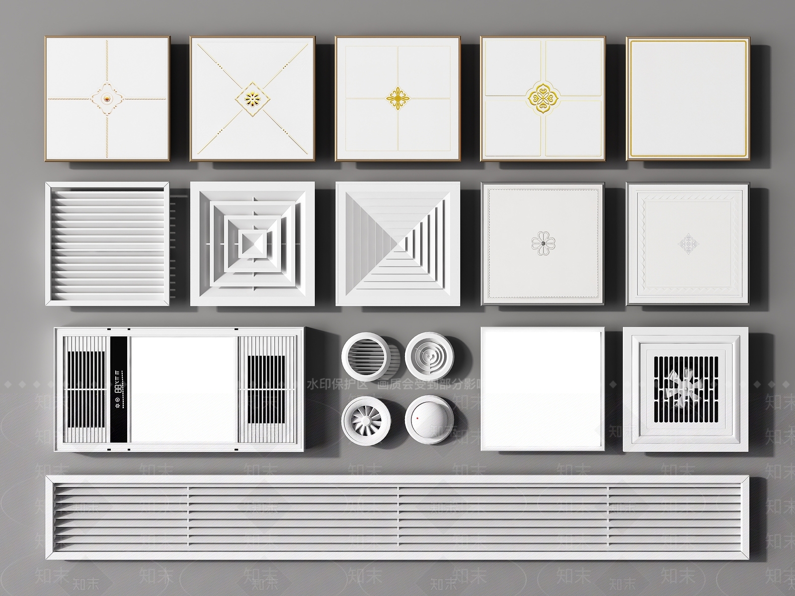 现代铝扣板3D模型下载【ID:1126352797】