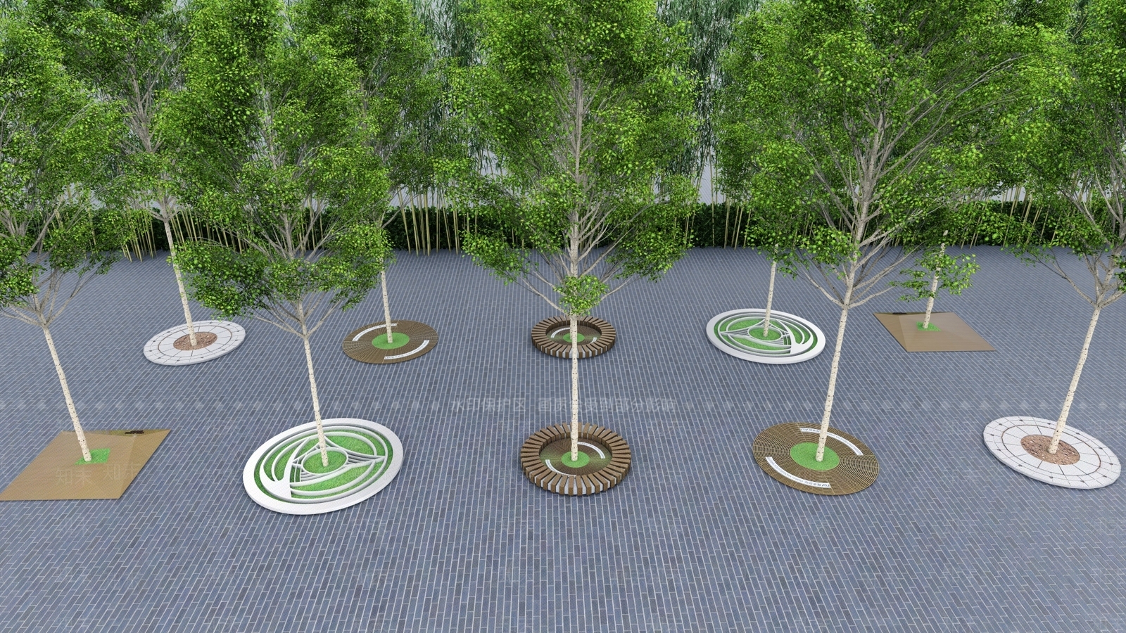 现代树篦子SU模型下载【ID:1126354830】