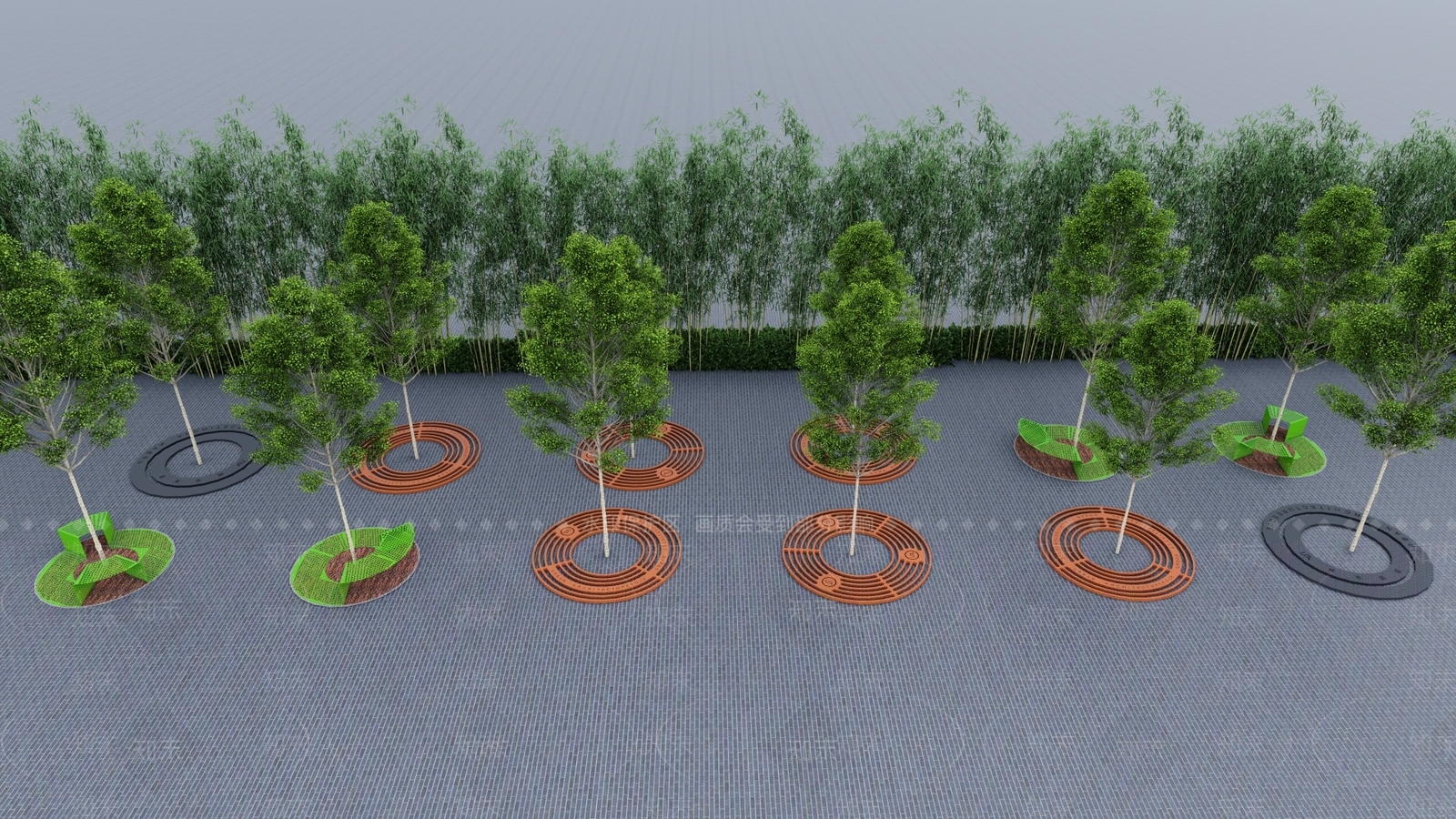 现代树篦子SU模型下载【ID:1126354980】