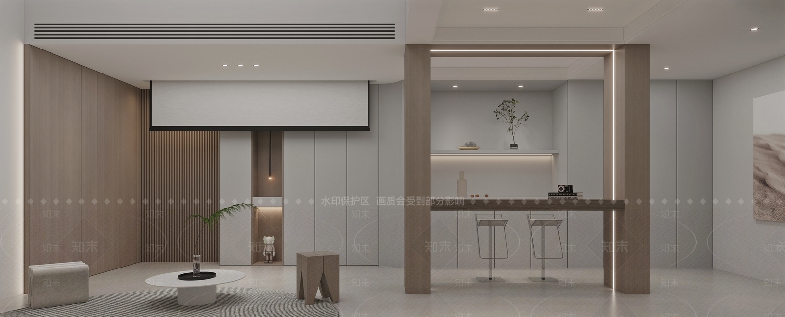 现代起居室3D模型下载【ID:1126360253】