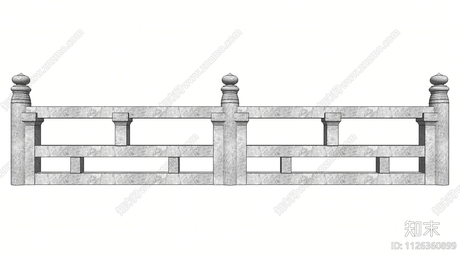 中式栏杆SU模型下载【ID:1126360899】