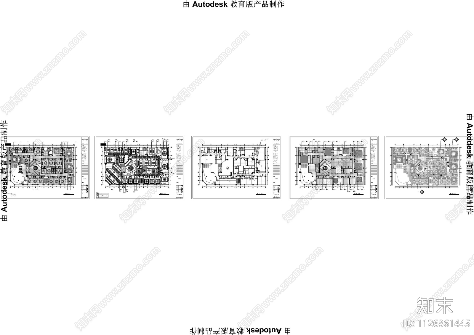 福清酒店餐厅平面cad施工图下载【ID:1126361445】