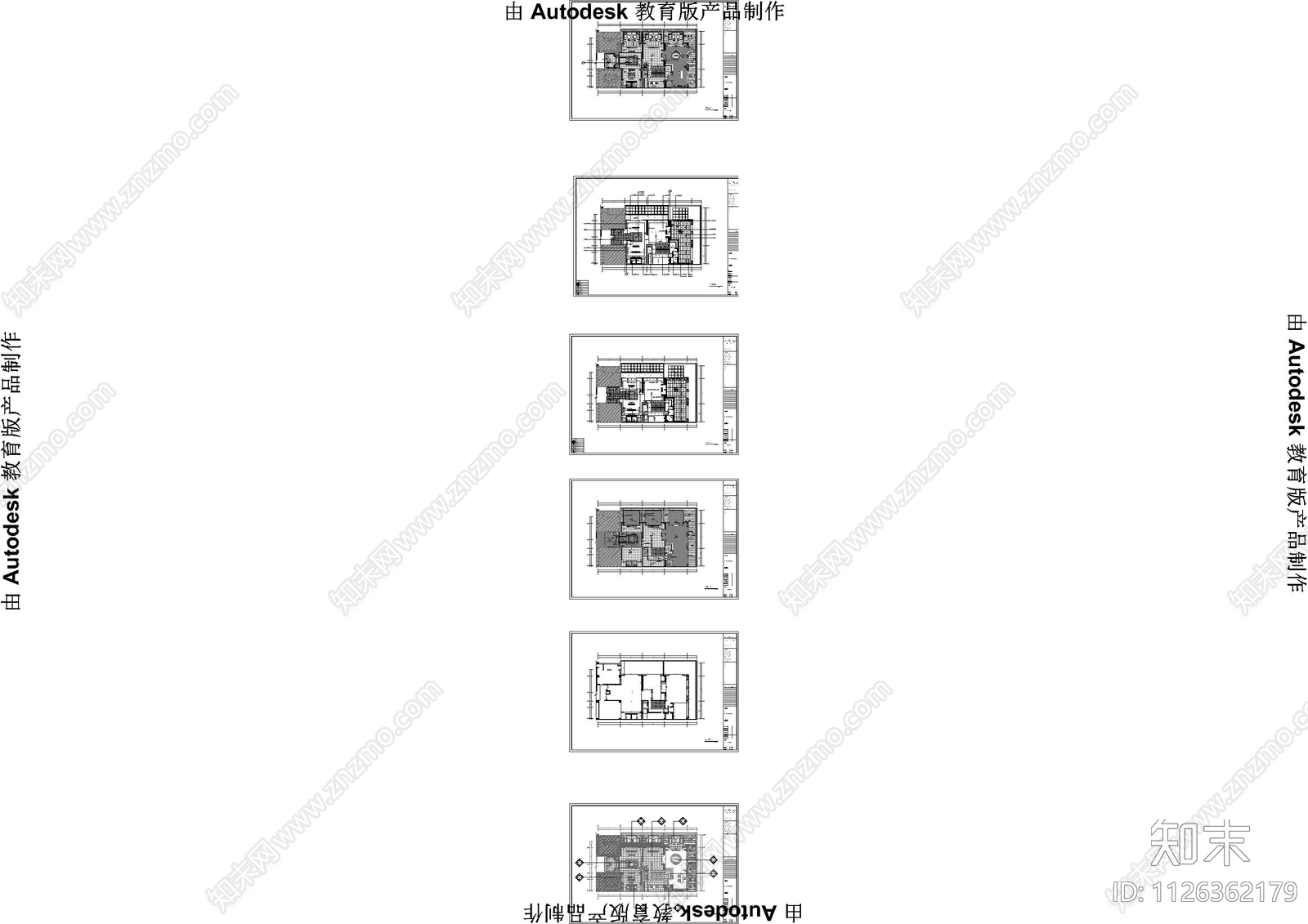 铭茶会所中式风格平面cad施工图下载【ID:1126362179】