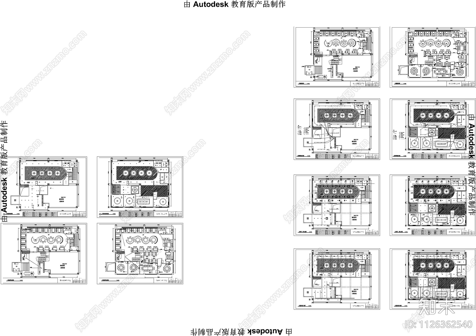 火锅店装修电气施工图下载【ID:1126362540】