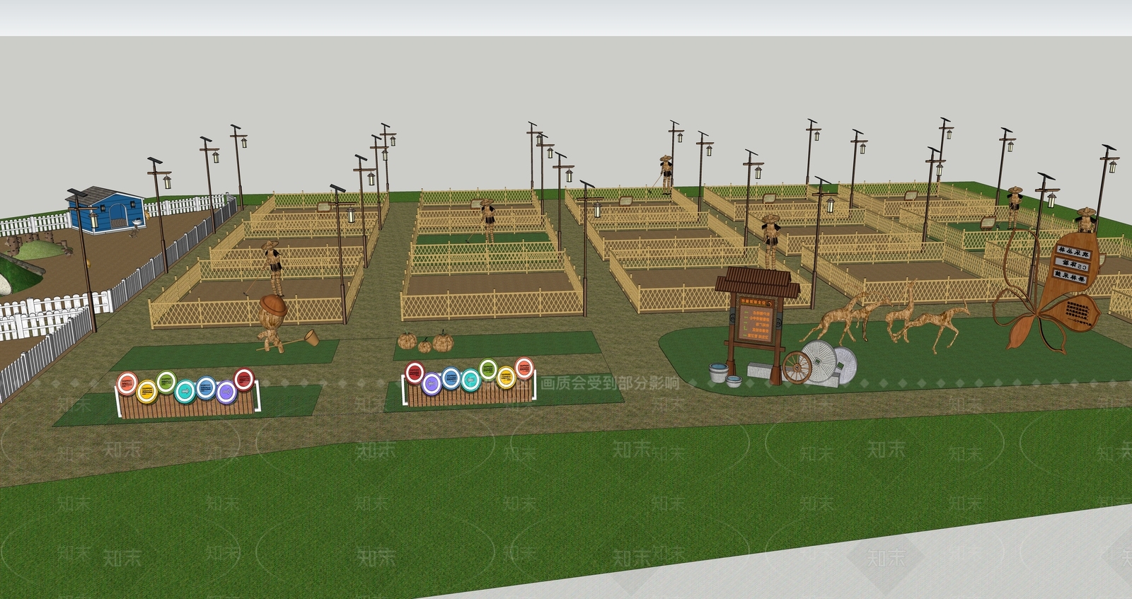 现代亲子农场SU模型下载【ID:1126370441】